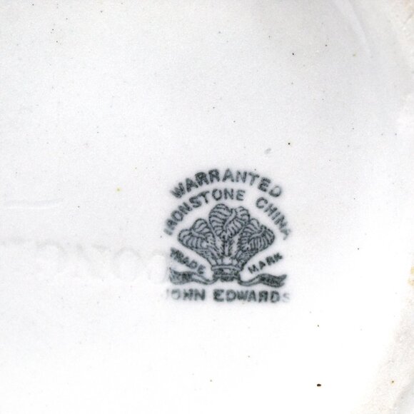 John Edwards Warrented IRONSTONE CHINA PITCHER White Stamped Heavy Solid - Picture 8 of 8